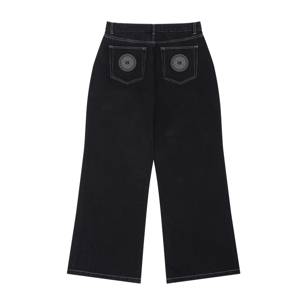 HE1=1EAVEN Men's Straight Leg Raw Denim Jeans
