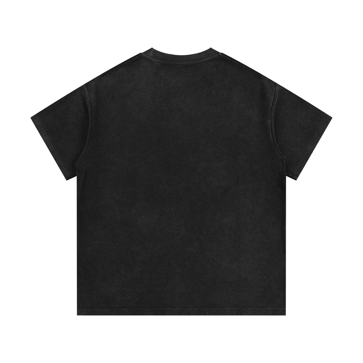 HE1=1EAVEN Embroidered Mineral Wash Waffle Knit T-Shirt
