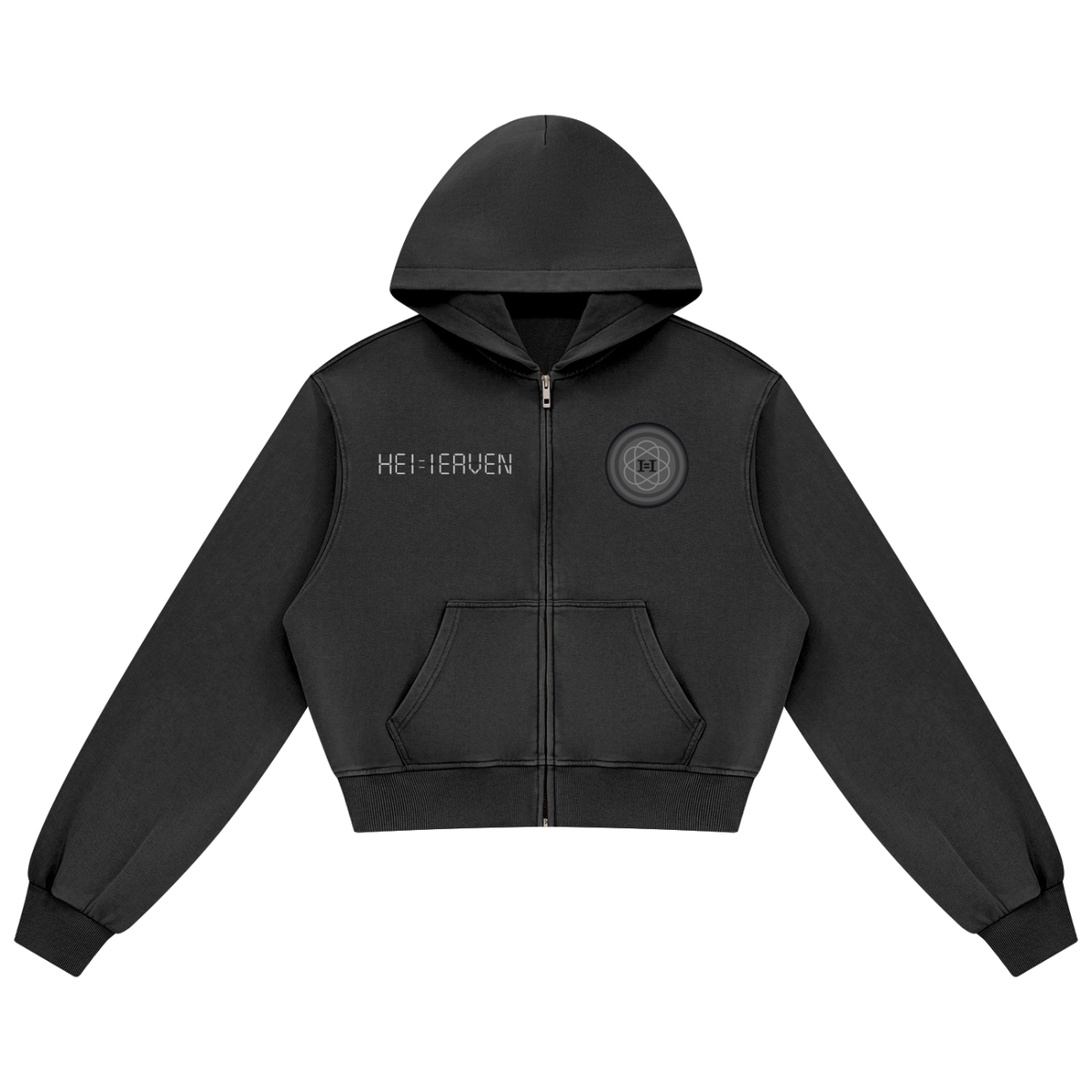 HE1=1EAVEN DTG Women's Mineral Wash Full Zip Hoodie