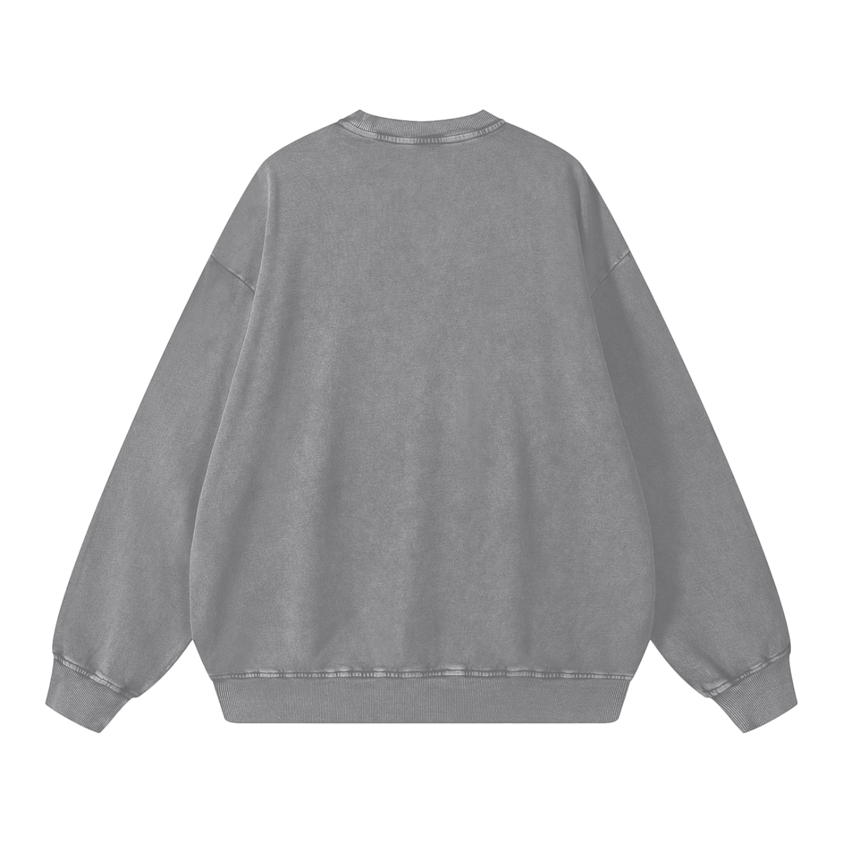 HE1=1EAVEN Embroidered Snow Washed Oversized Sweatshirt
