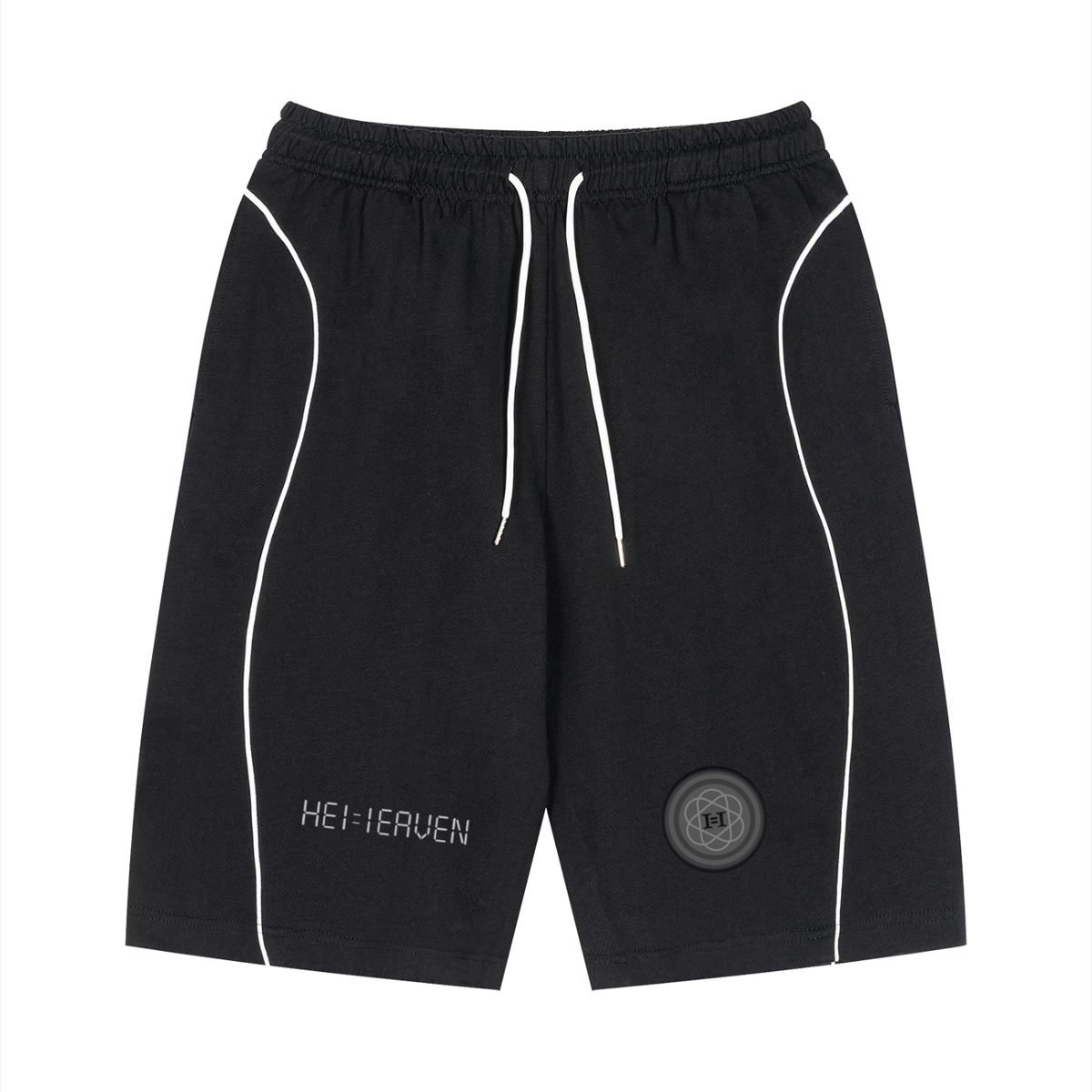 Unisex Piping Drawstring Shorts