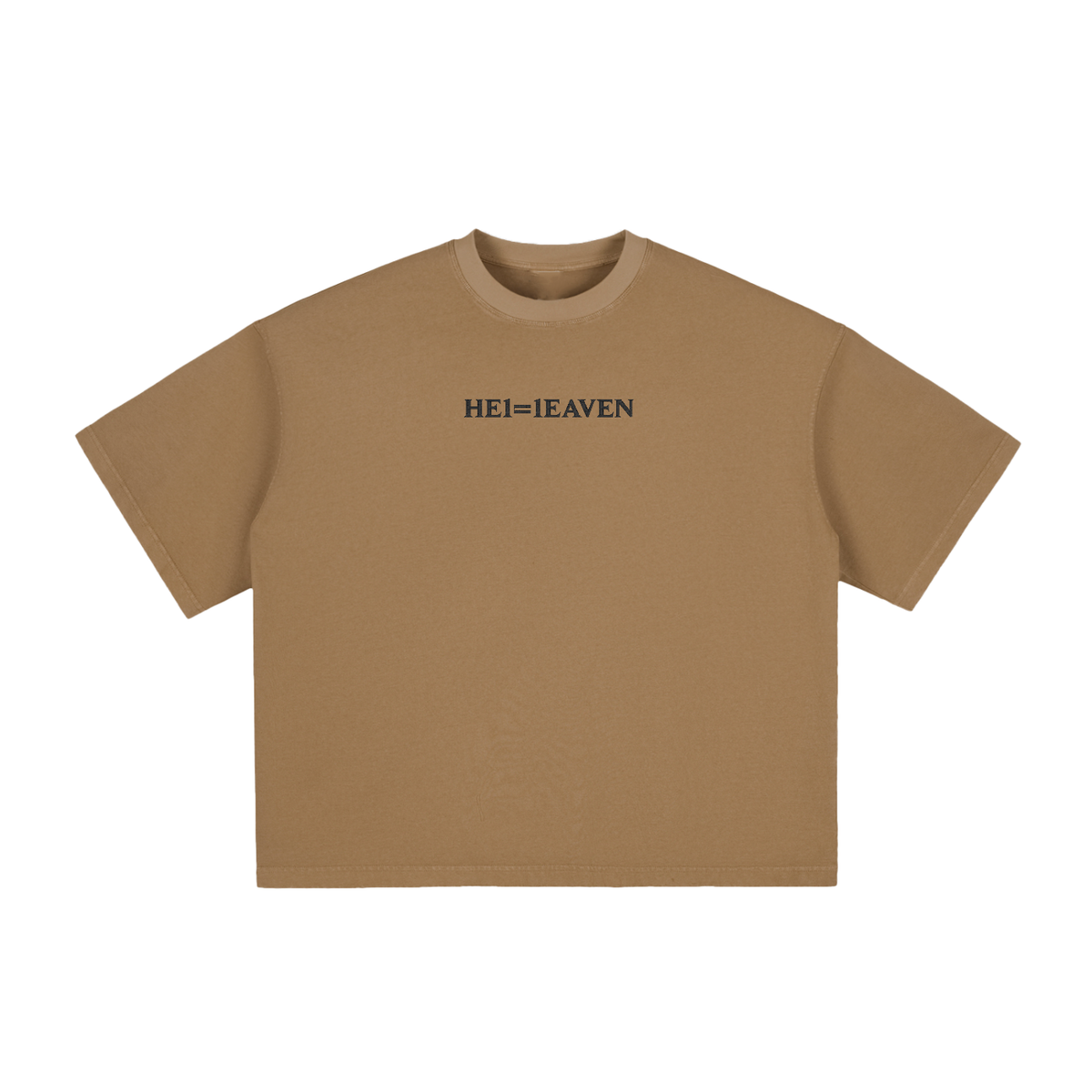 HE1=1EAVEN Alpha Numeric Reduction Embroidered Vintage Washed Boxy T-Shirt