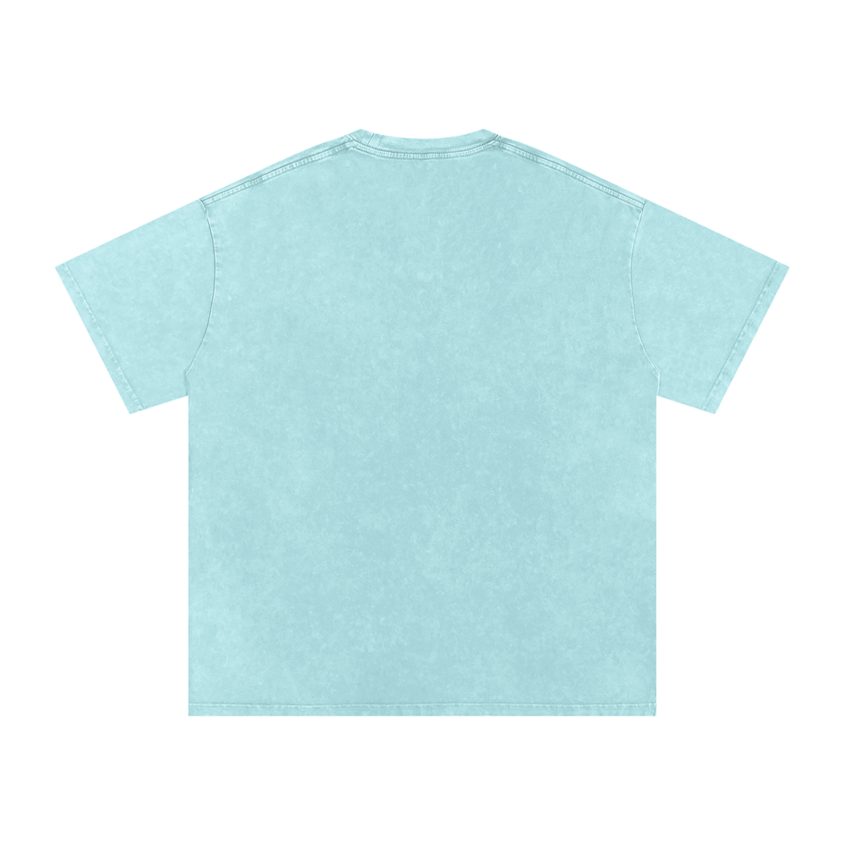 HE1=1EAVEN Embroidered Snow Washed Oversized Cotton T-Shirt
