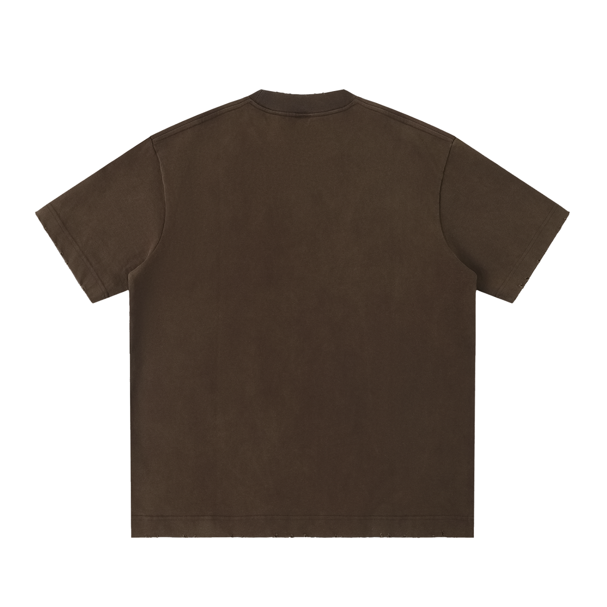 HE1=1EAVEN Embroidered Heavyweight Vintage Washed Frayed T-Shirt