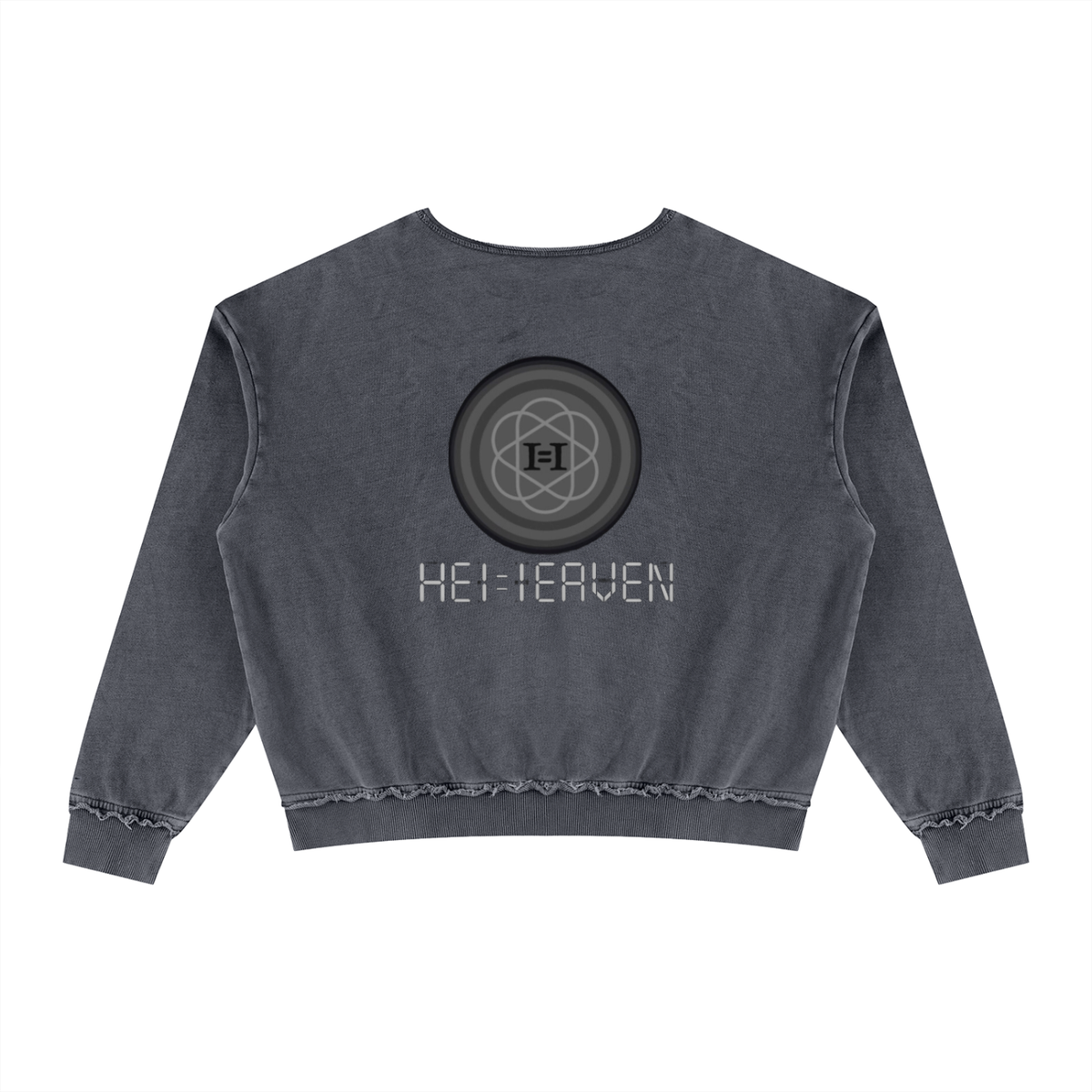 HE1=1EAVEN Unisex Raw Edge Crewneck Sweatshirt