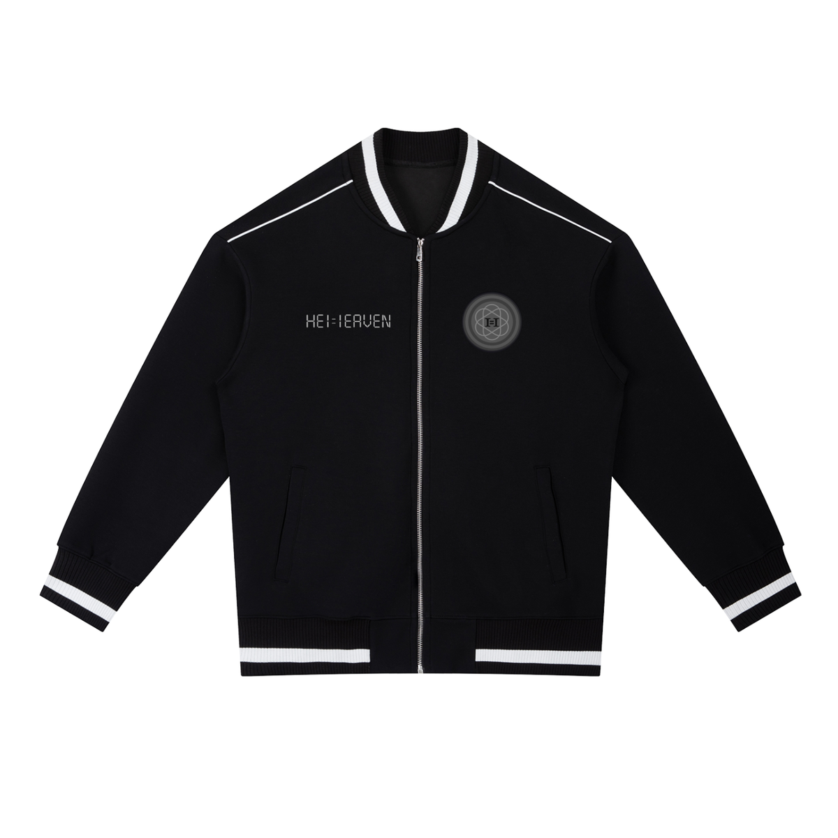 Contrast Piping Zip Bomber Jacket