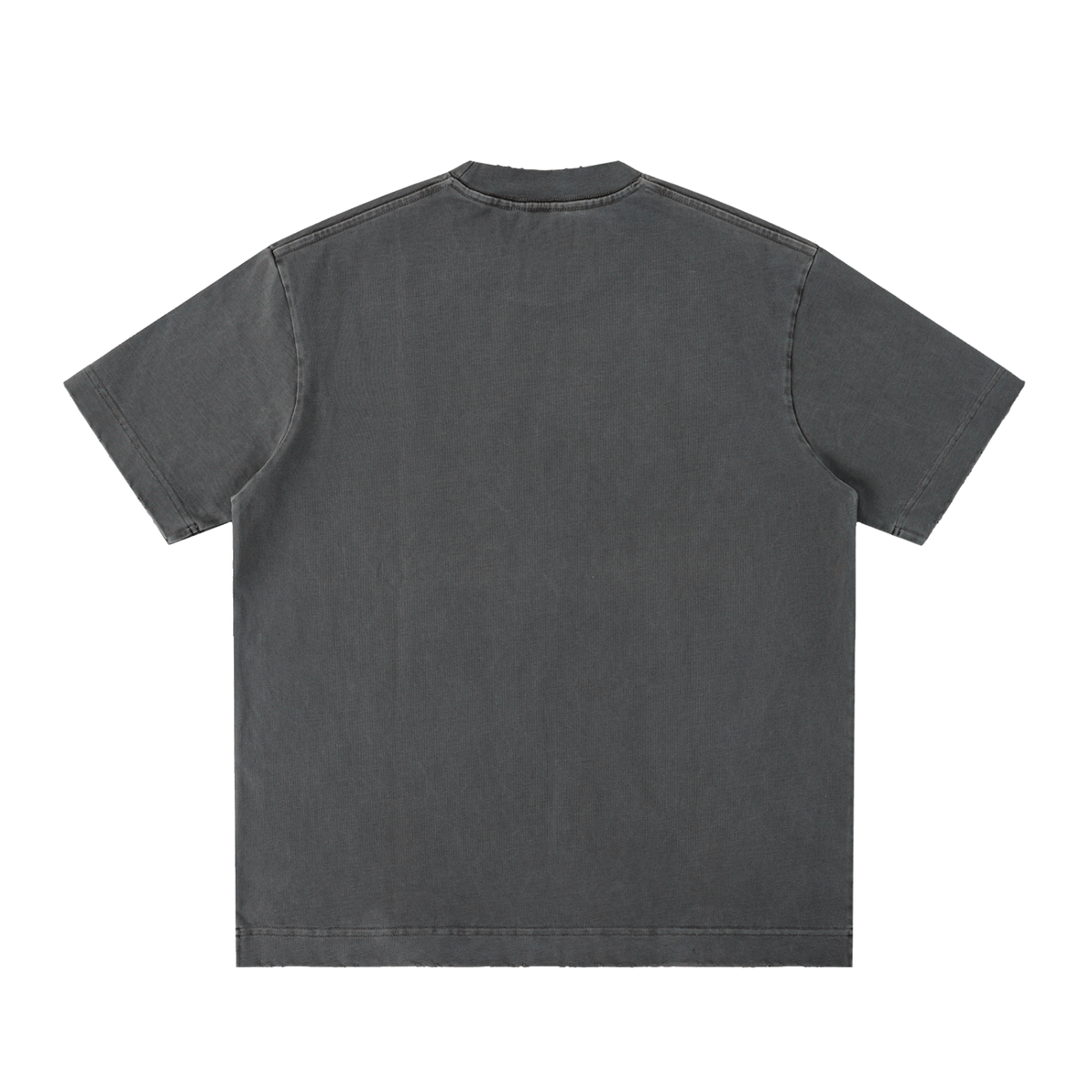 HE1=1EAVEN Embroidered Heavyweight Vintage Washed Frayed T-Shirt
