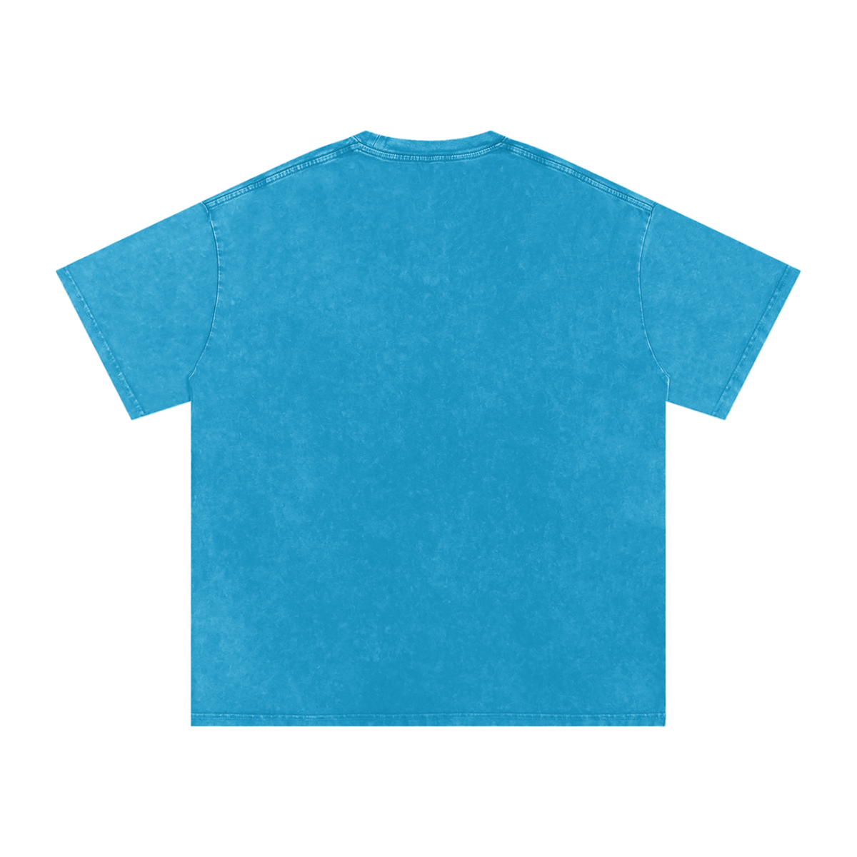 HE1=1EAVEN Embroidered Snow Washed Oversized Cotton T-Shirt