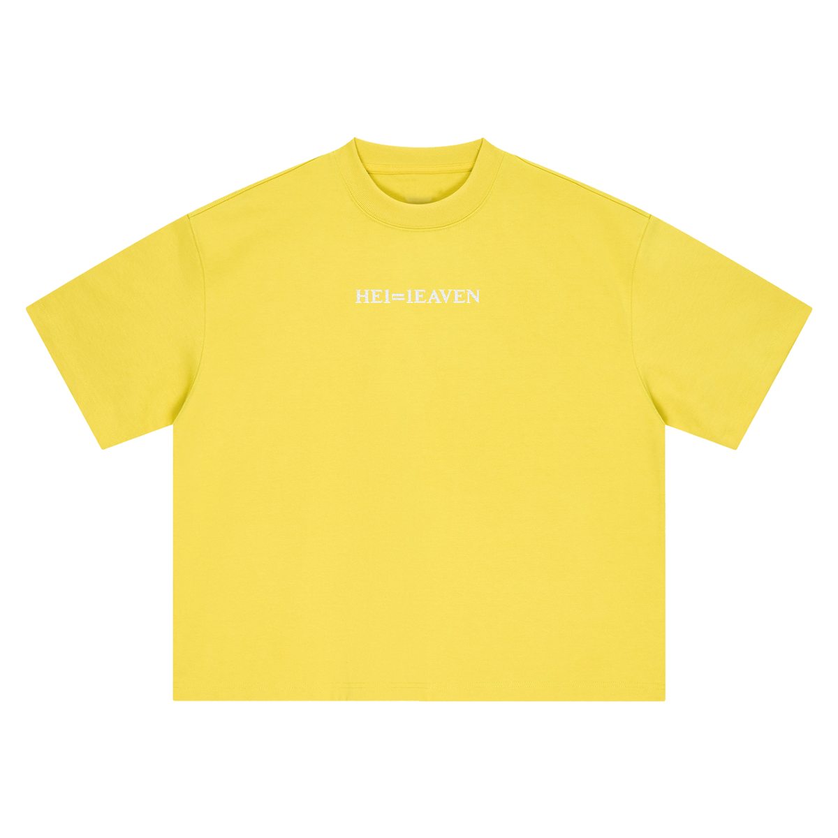 HE1=1EAVEN Alpha Numeric Reduction Embroidered Boxy Oversized T-Shirt