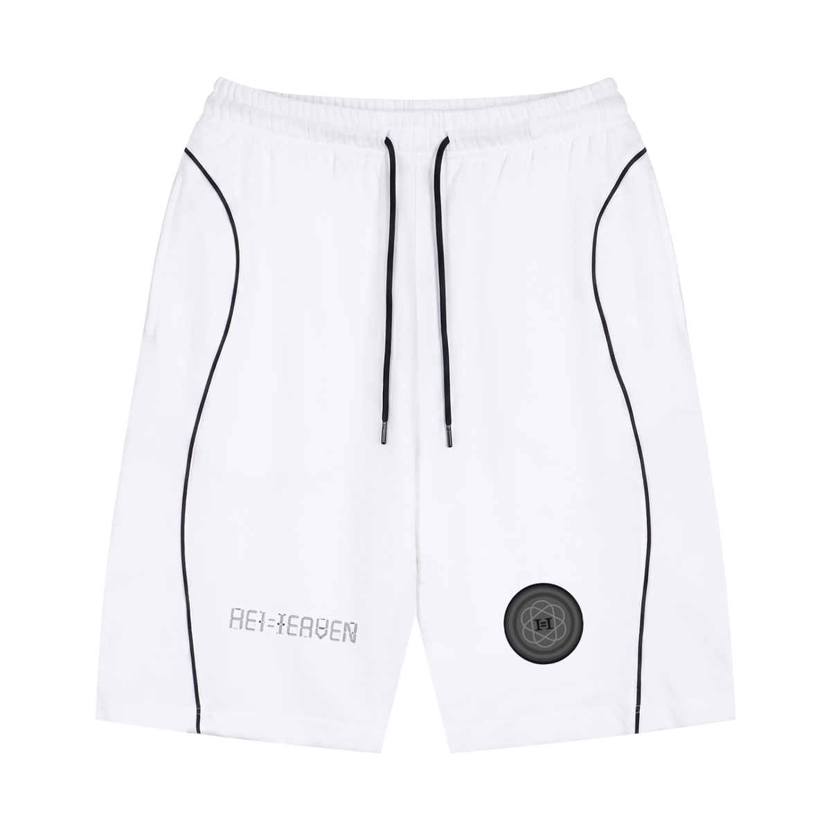 Unisex Piping Drawstring Shorts