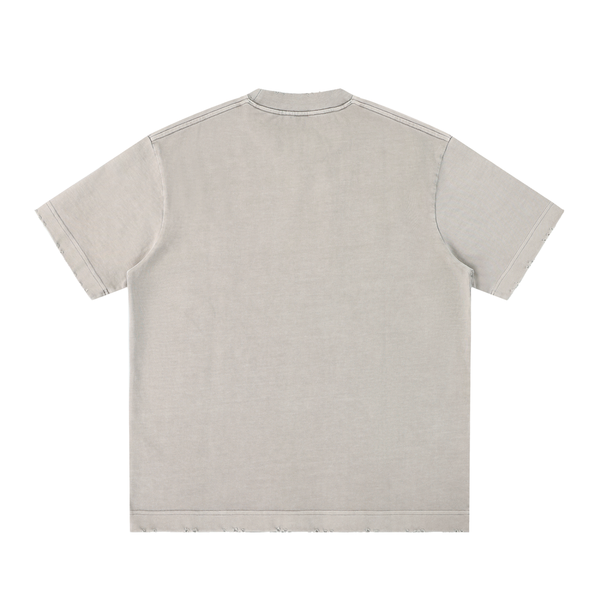 HE1=1EAVEN Embroidered Heavyweight Vintage Washed Frayed T-Shirt
