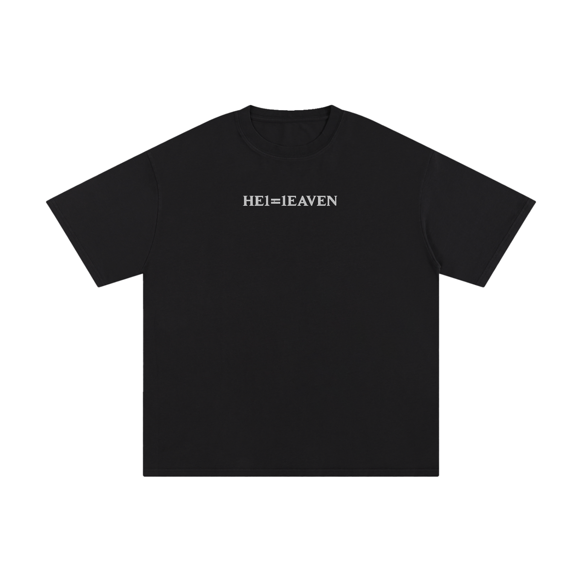 HE1=1EAVEN Embroidered Unisex Pure Cotton T-Shirt
