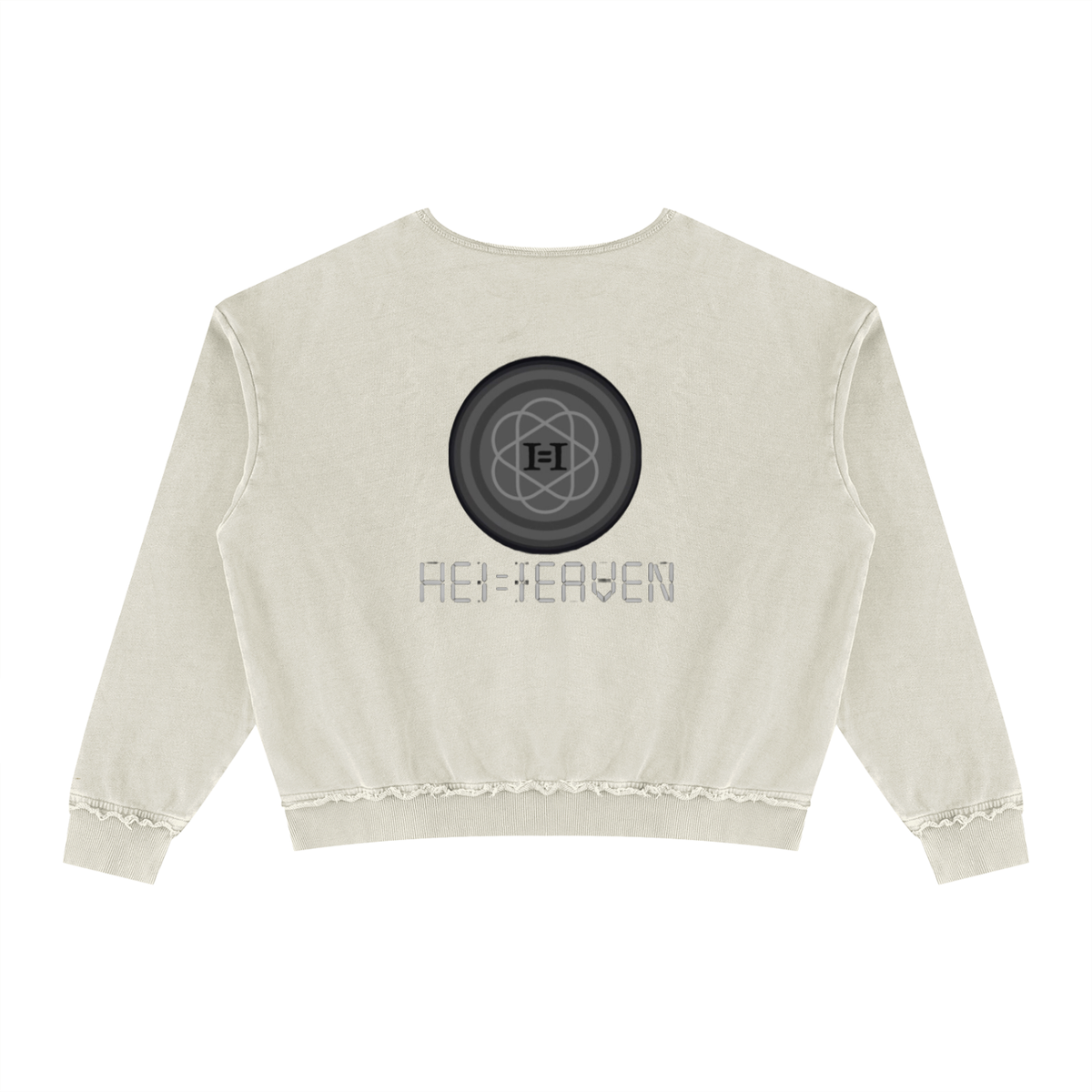 HE1=1EAVEN Unisex Raw Edge Crewneck Sweatshirt