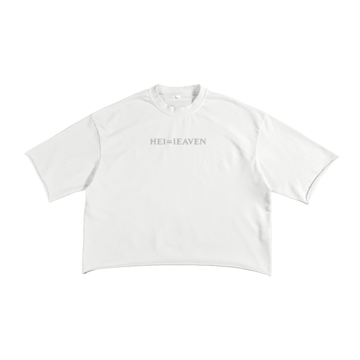 Embroidered French Terry Raw Edge T-Shirt