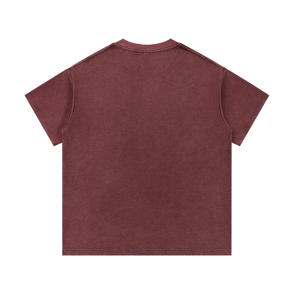 HE1=1EAVEN Embroidered Mineral Wash Waffle Knit T-Shirt