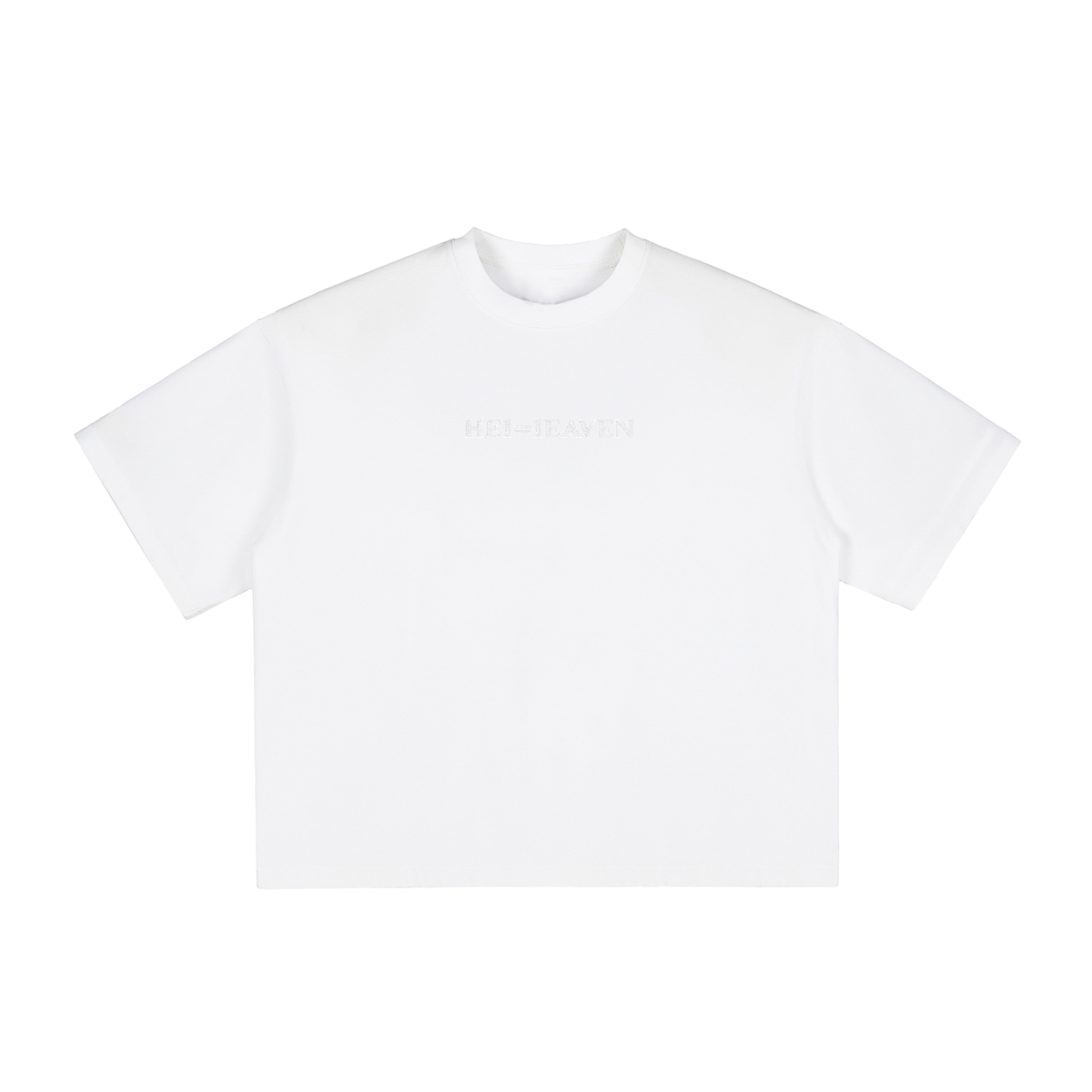 HE1=1EAVEN Alpha Numeric Reduction Embroidered Vintage Washed Boxy T-Shirt