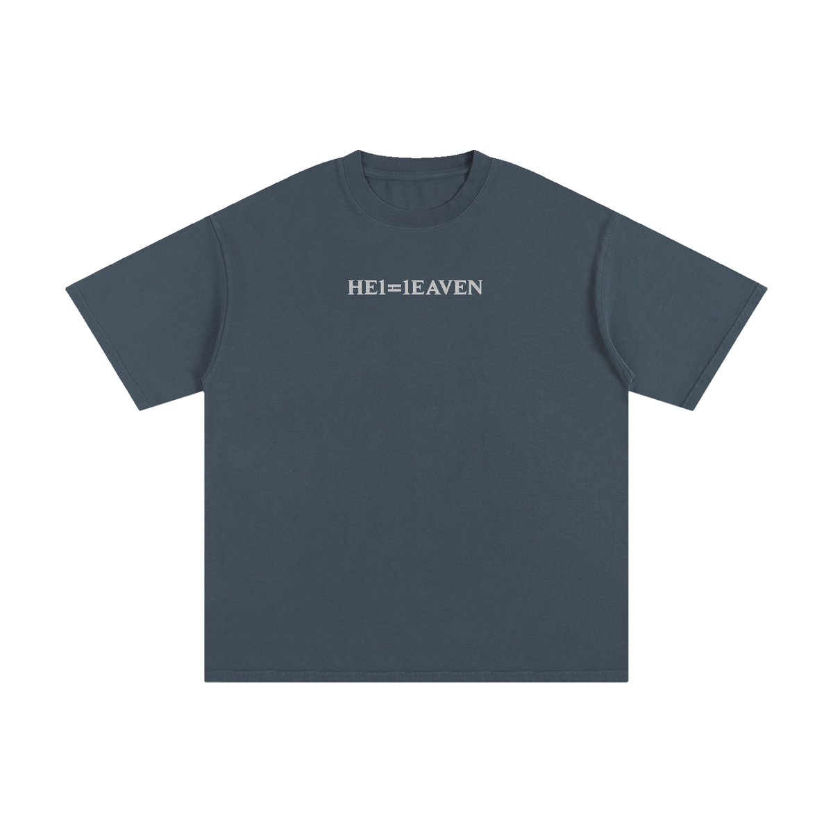 HE1=1EAVEN Embroidered Unisex Pure Cotton T-Shirt