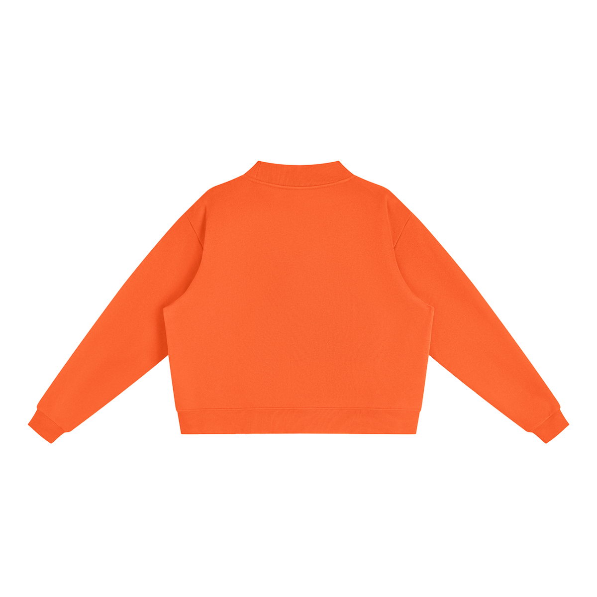 HE1=1EAVEN Embroidered Essential Fleece Mock-Neck Crew Sweatshirt