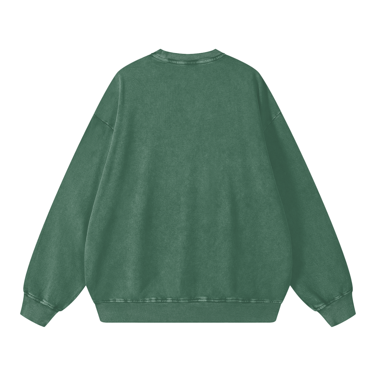 HE1=1EAVEN Embroidered Snow Washed Oversized Sweatshirt