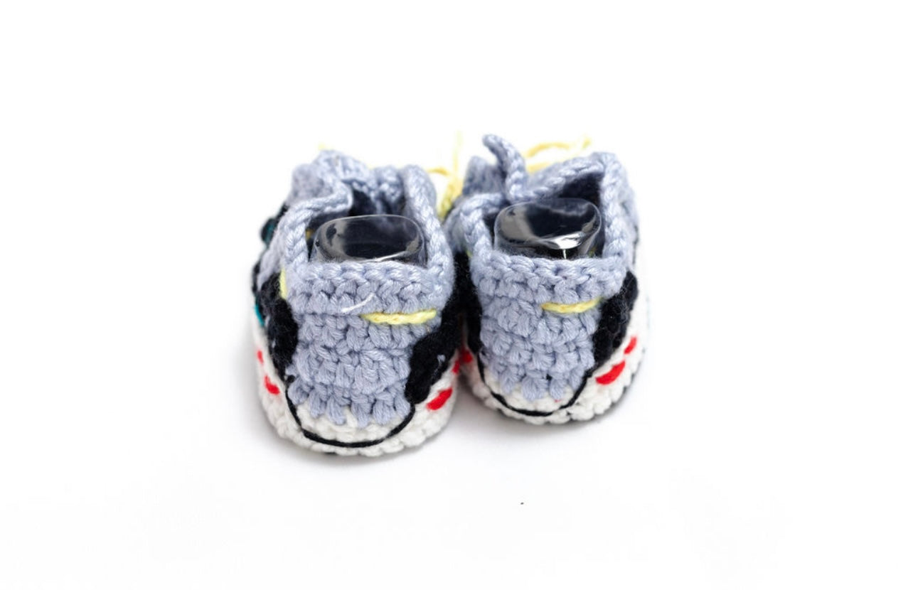 Crocheted baby Yeezy Boost 700 Wave Runner