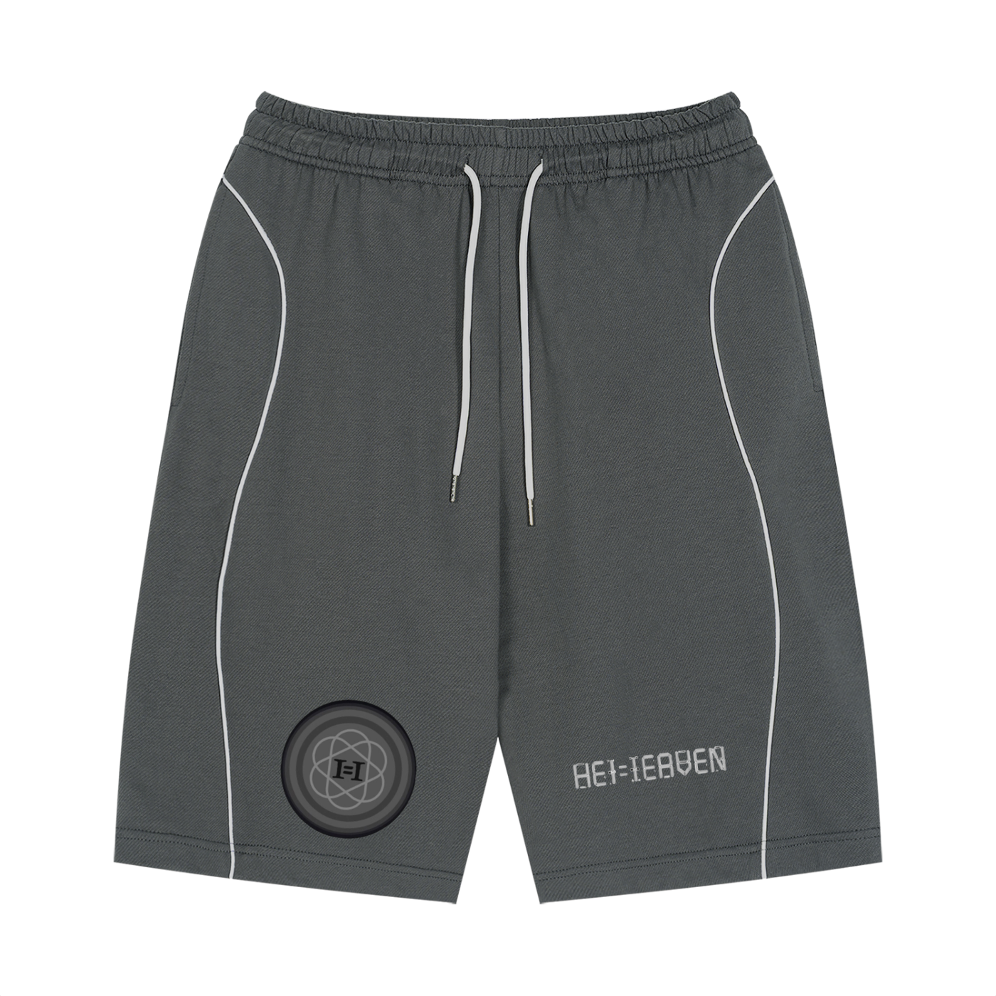 Unisex Piping Drawstring Shorts