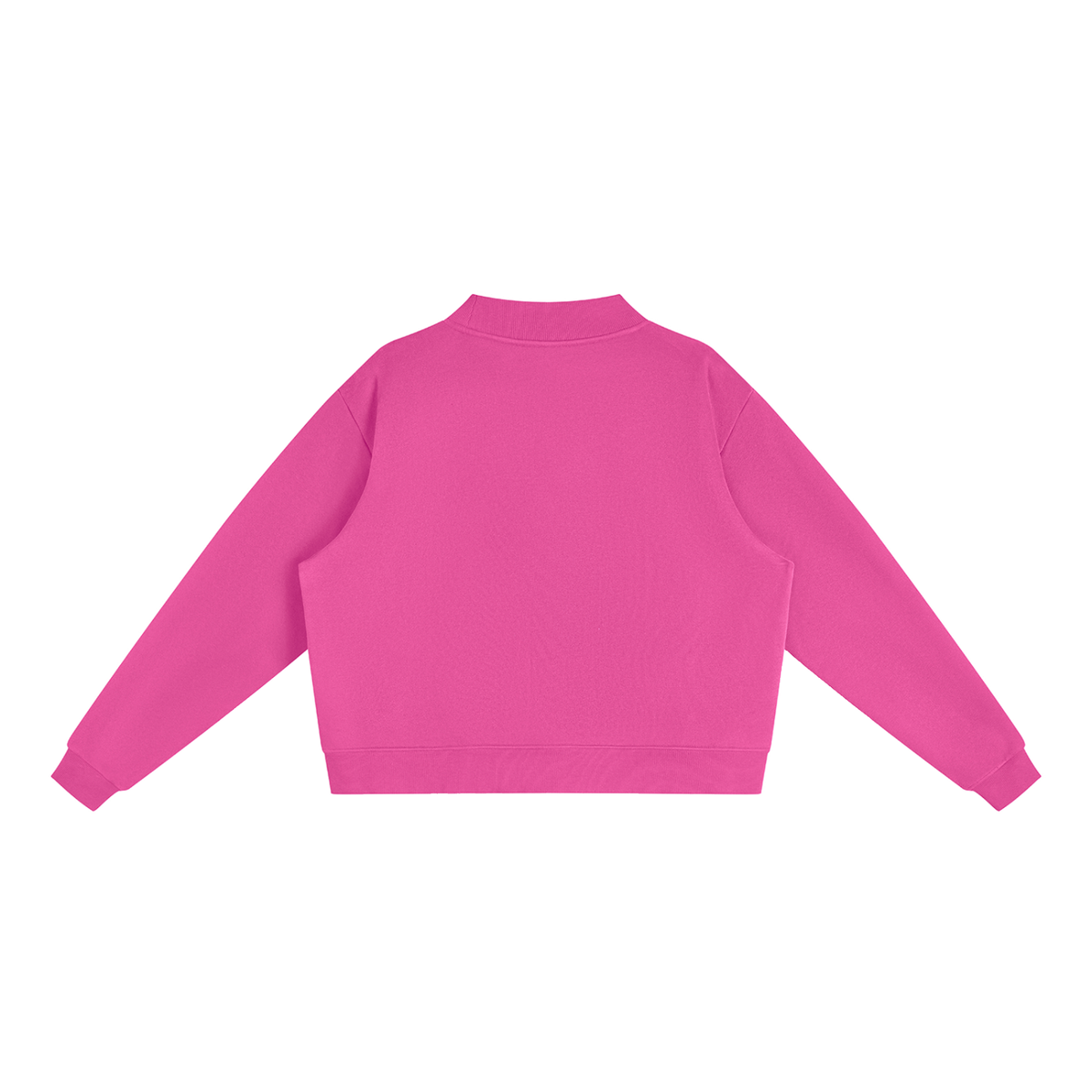 HE1=1EAVEN Embroidered Essential Fleece Mock-Neck Crew Sweatshirt