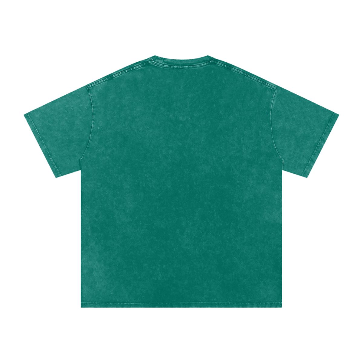 HE1=1EAVEN Embroidered Snow Washed Oversized Cotton T-Shirt