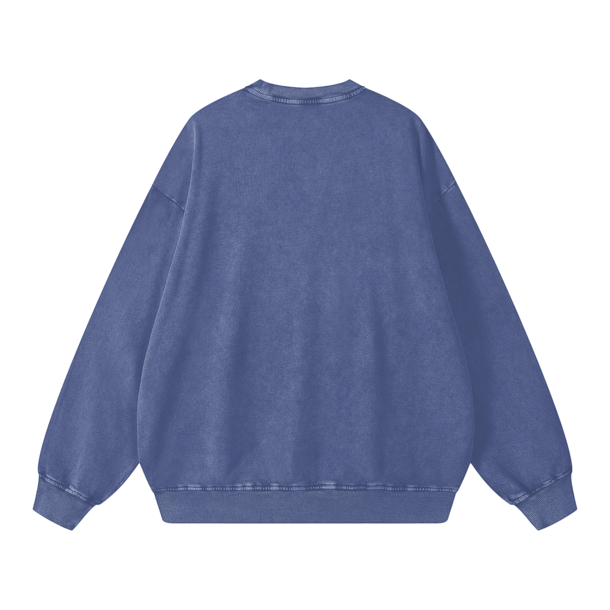 HE1=1EAVEN Embroidered Snow Washed Oversized Sweatshirt