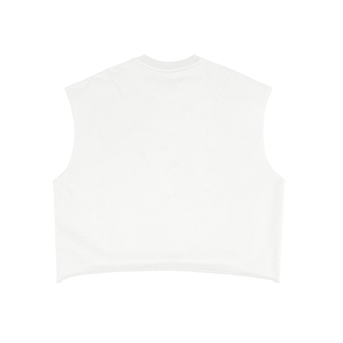 Embroidered French Terry Boxy Tank Top