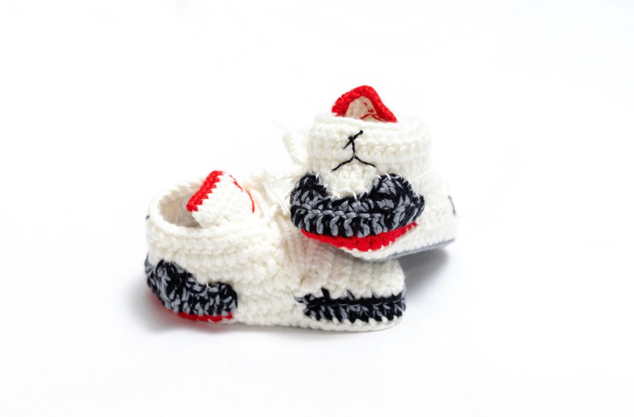 Crocheted baby Jordan Fire Red 3’s