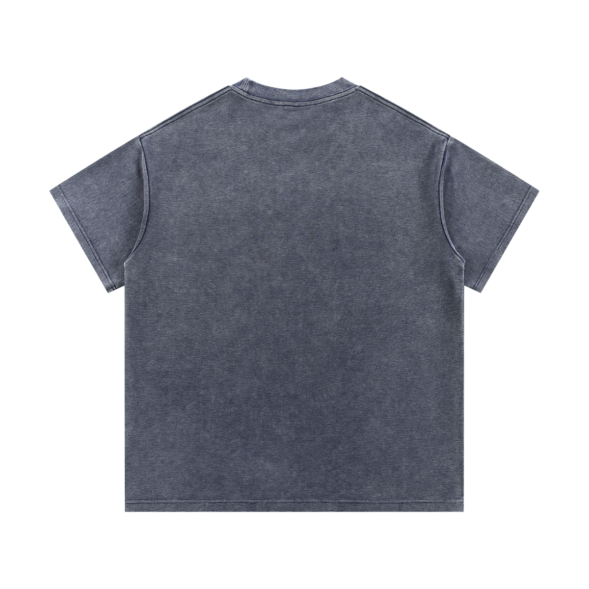 HE1=1EAVEN Embroidered Mineral Wash Waffle Knit T-Shirt