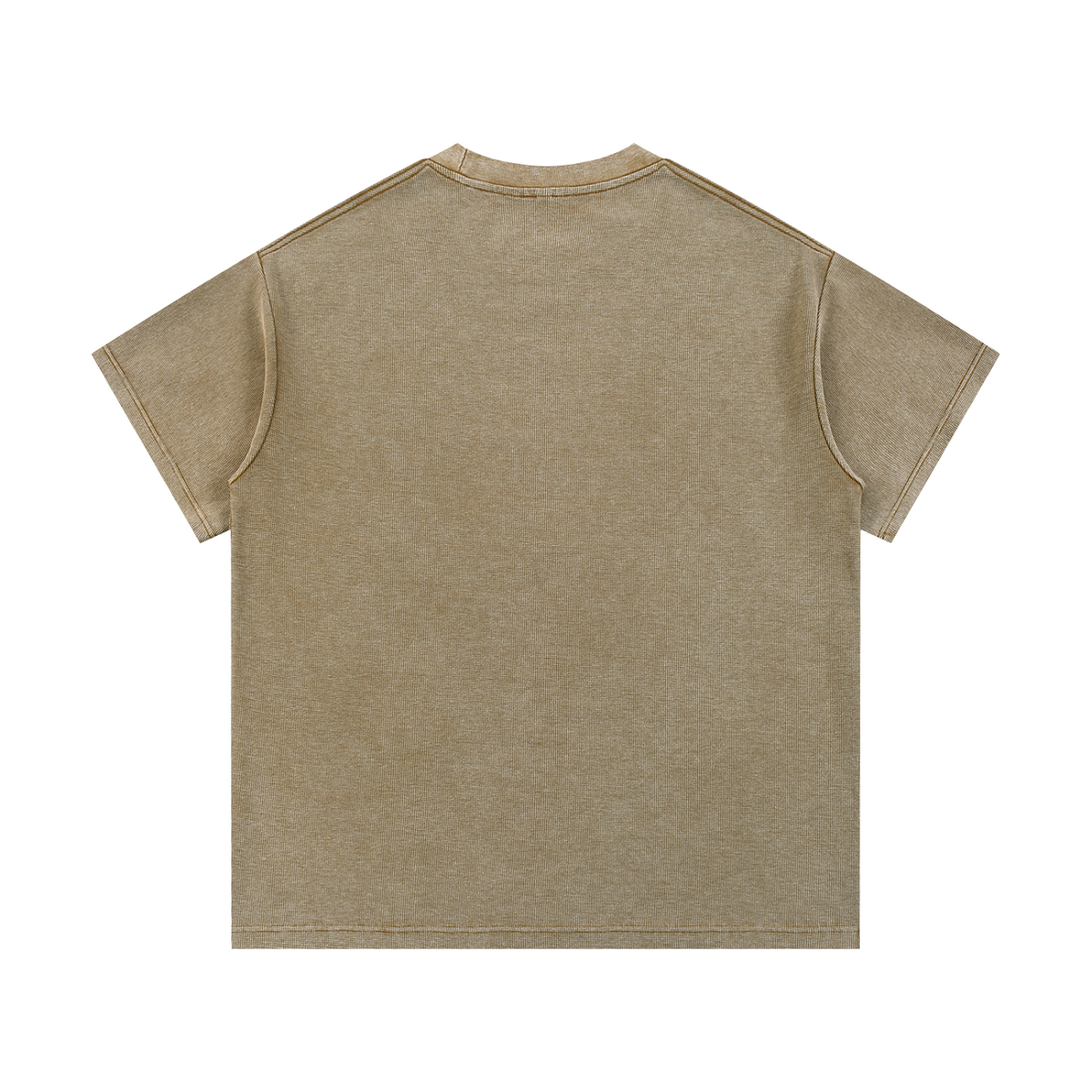 HE1=1EAVEN Embroidered Mineral Wash Waffle Knit T-Shirt