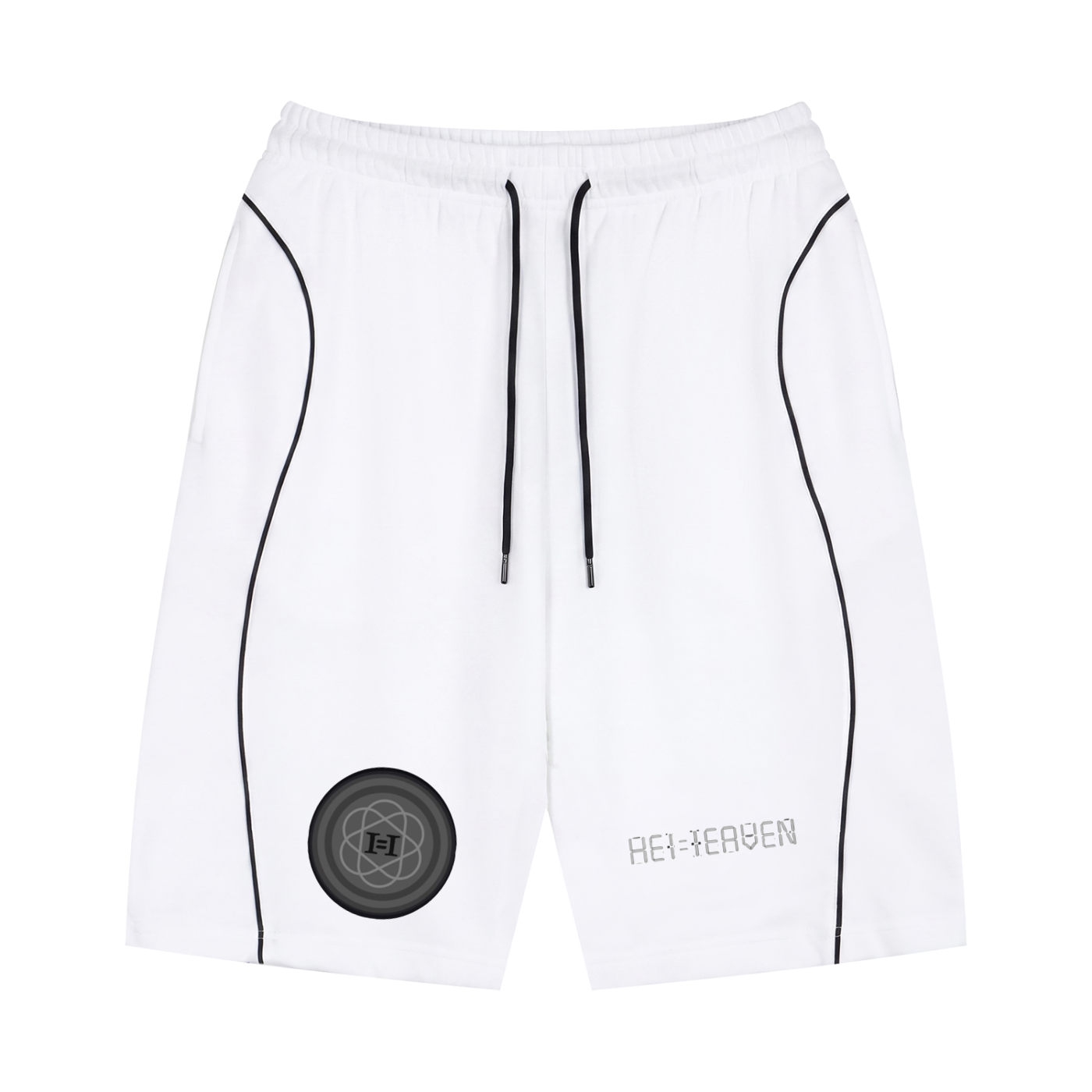 Unisex Piping Drawstring Shorts