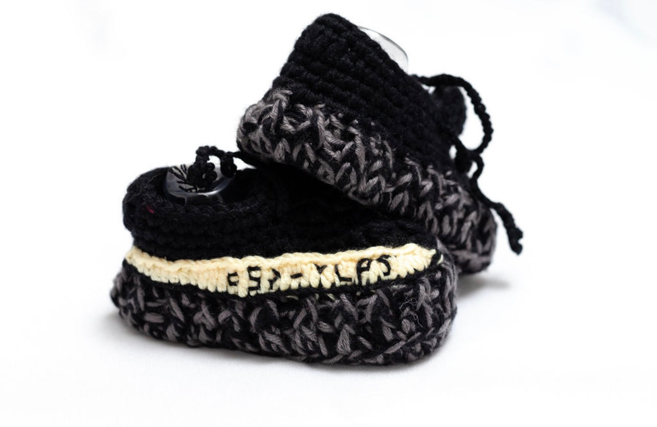 Crocheted baby Yeezy Boost 350’s