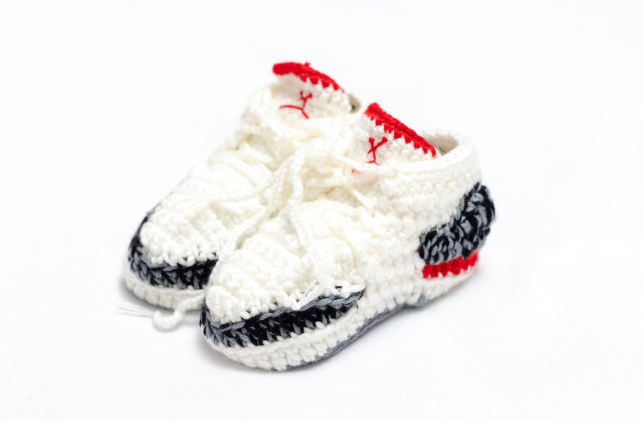 Crocheted baby Jordan Fire Red 3’s