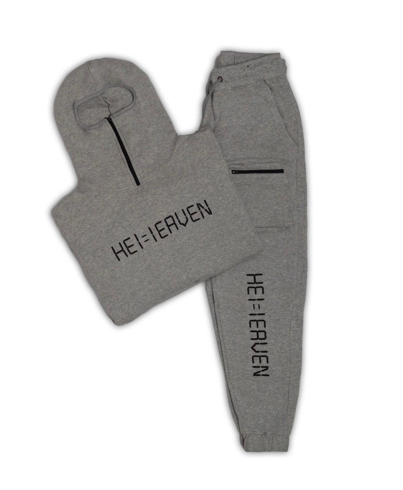 Grey Balaclava Pullover Sweatsuit