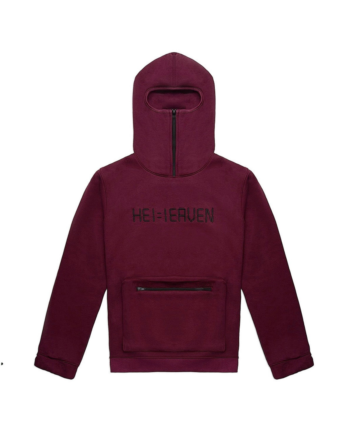 Maroon Balaclava Pullover Sweatsuit