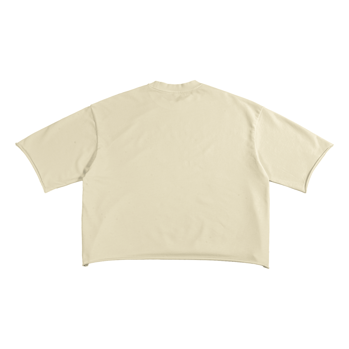 Embroidered French Terry Raw Edge T-Shirt
