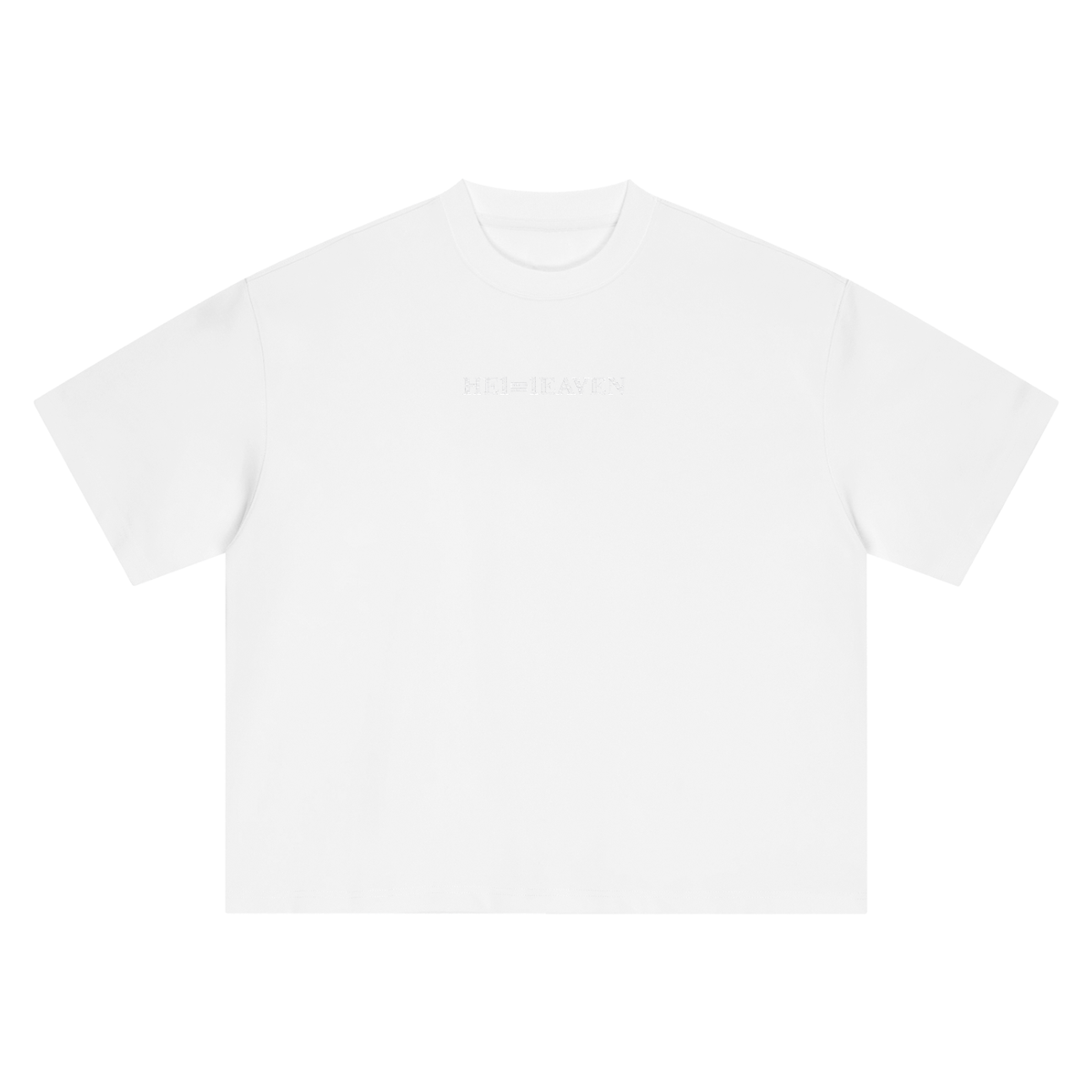 HE1=1EAVEN Alpha Numeric Reduction Embroidered Boxy Oversized T-Shirt