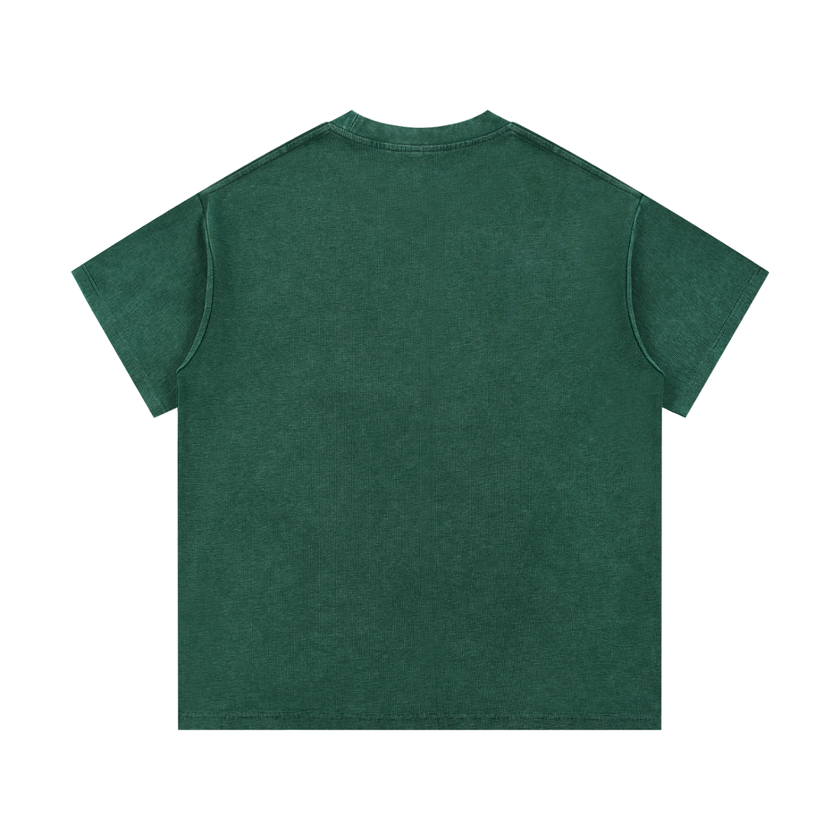 HE1=1EAVEN Embroidered Mineral Wash Waffle Knit T-Shirt