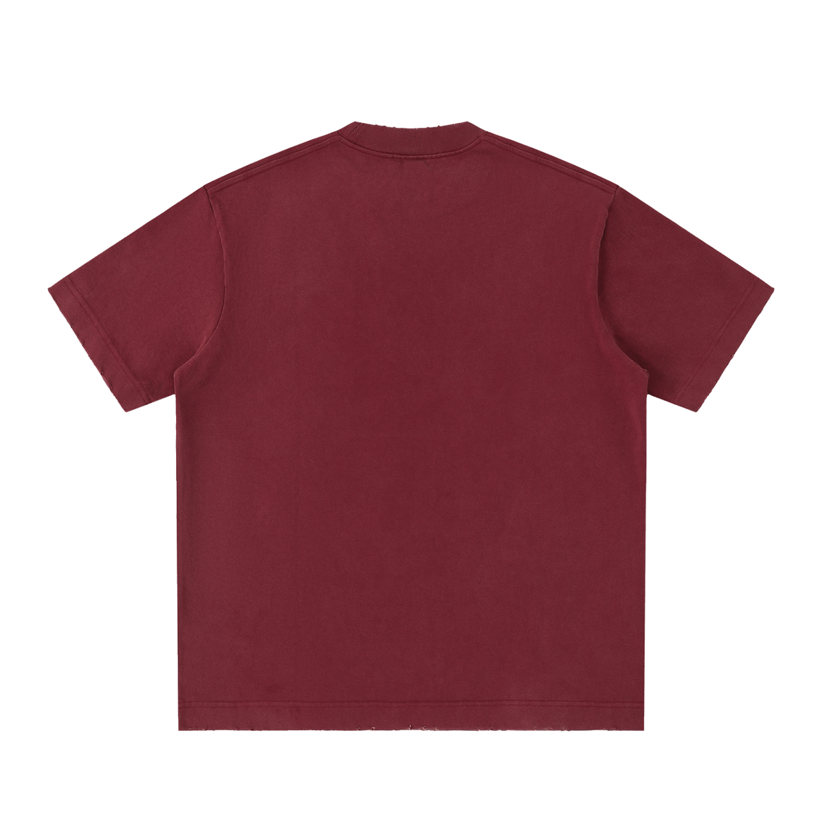 HE1=1EAVEN Embroidered Heavyweight Vintage Washed Frayed T-Shirt