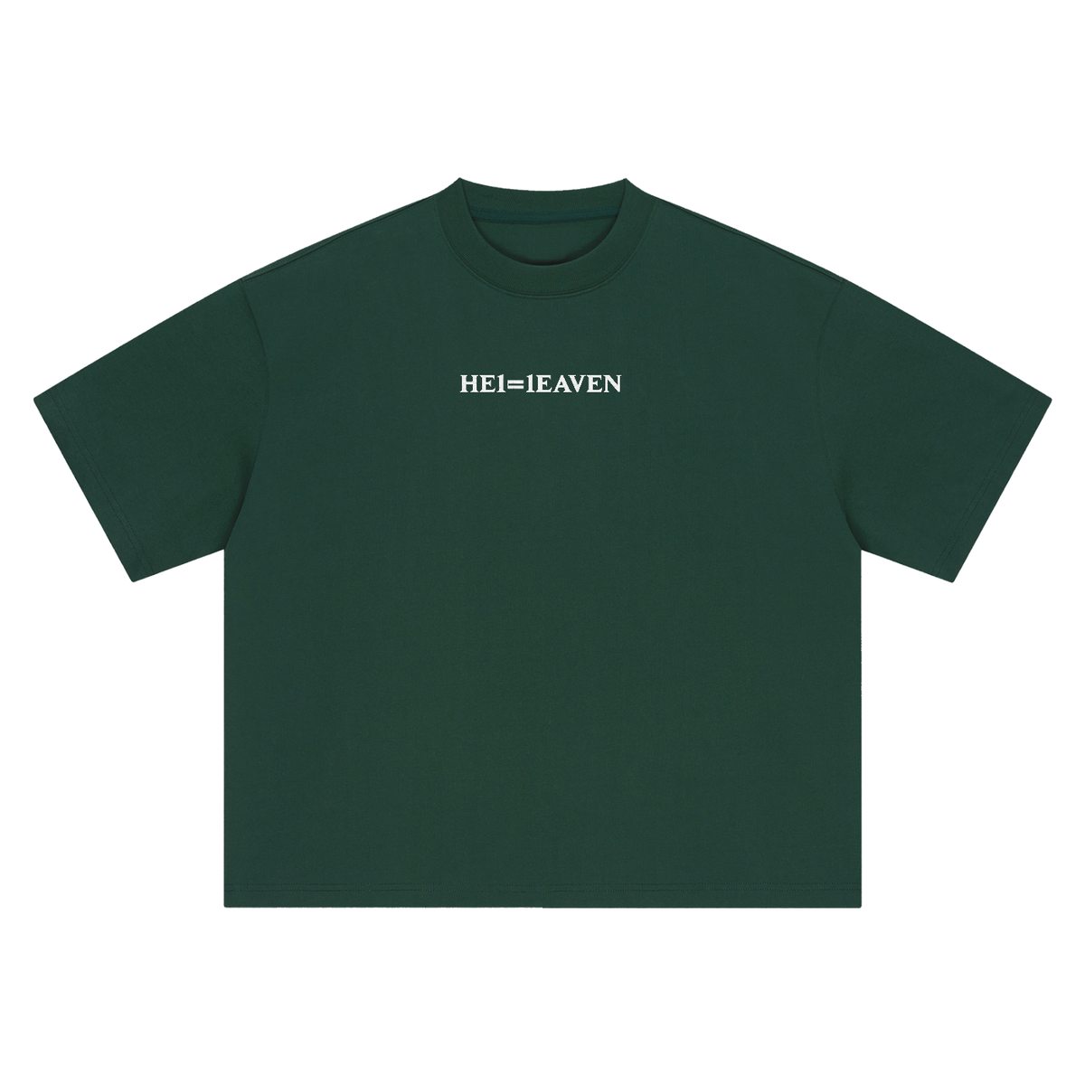 HE1=1EAVEN Alpha Numeric Reduction Embroidered Boxy Oversized T-Shirt