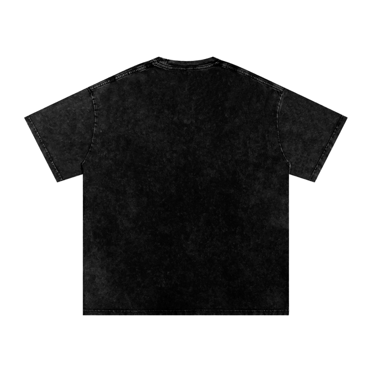 HE1=1EAVEN Embroidered Snow Washed Oversized Cotton T-Shirt