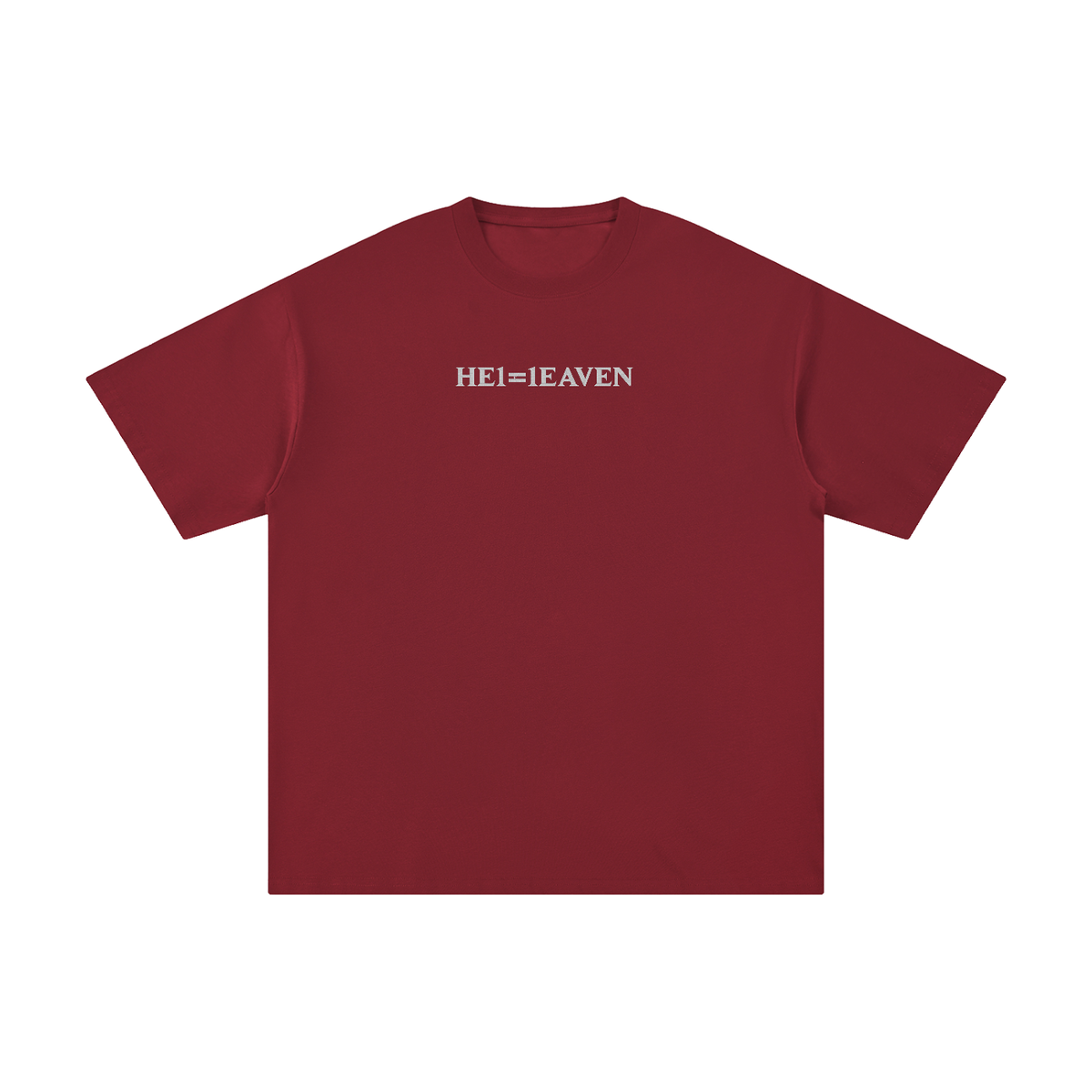 HE1=1EAVEN Embroidered Unisex Pure Cotton T-Shirt