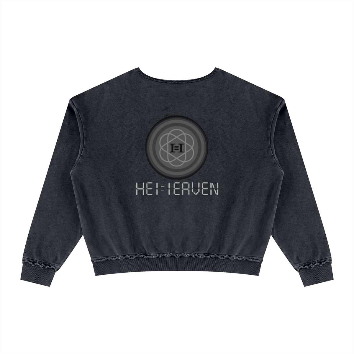 HE1=1EAVEN Unisex Raw Edge Crewneck Sweatshirt