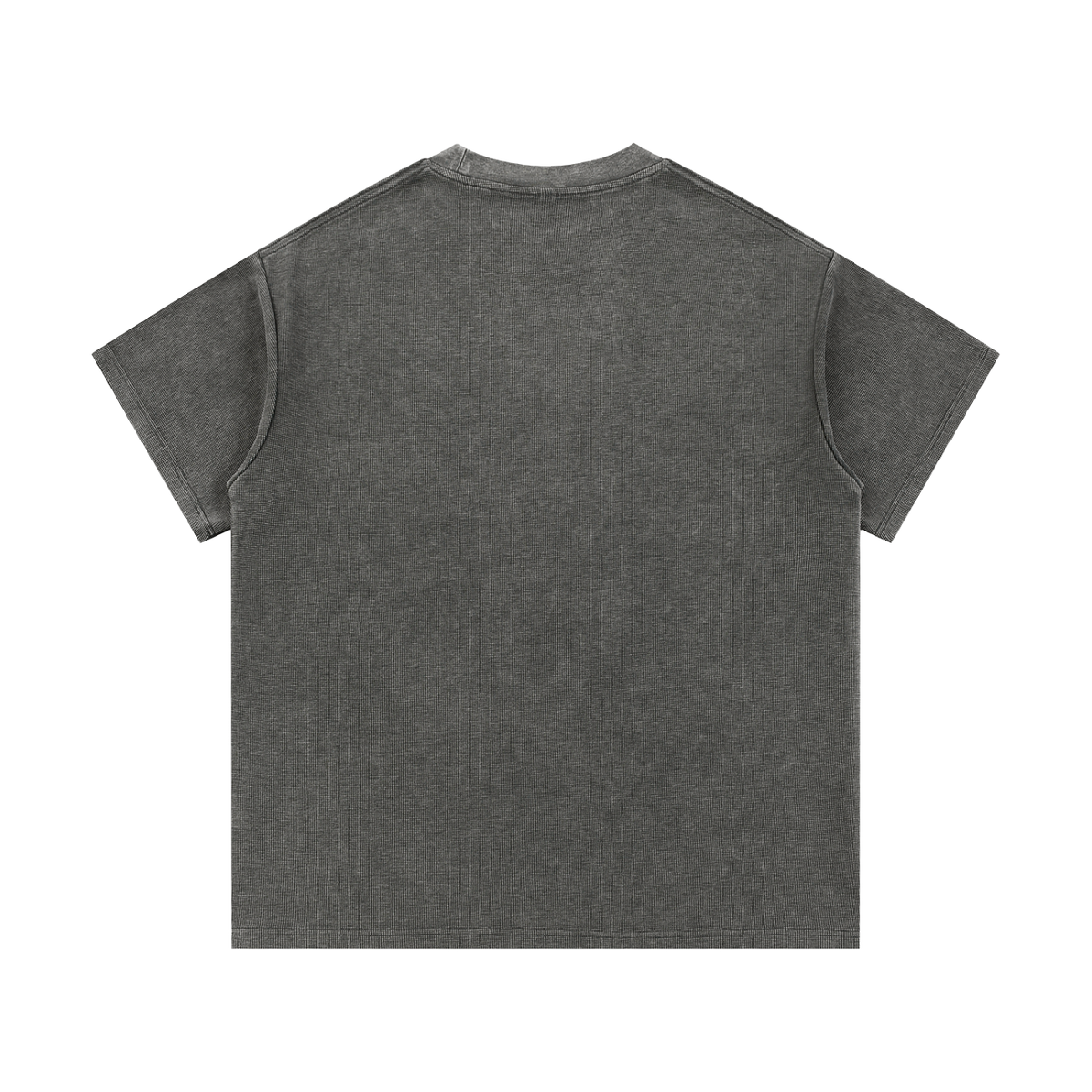 HE1=1EAVEN Embroidered Mineral Wash Waffle Knit T-Shirt