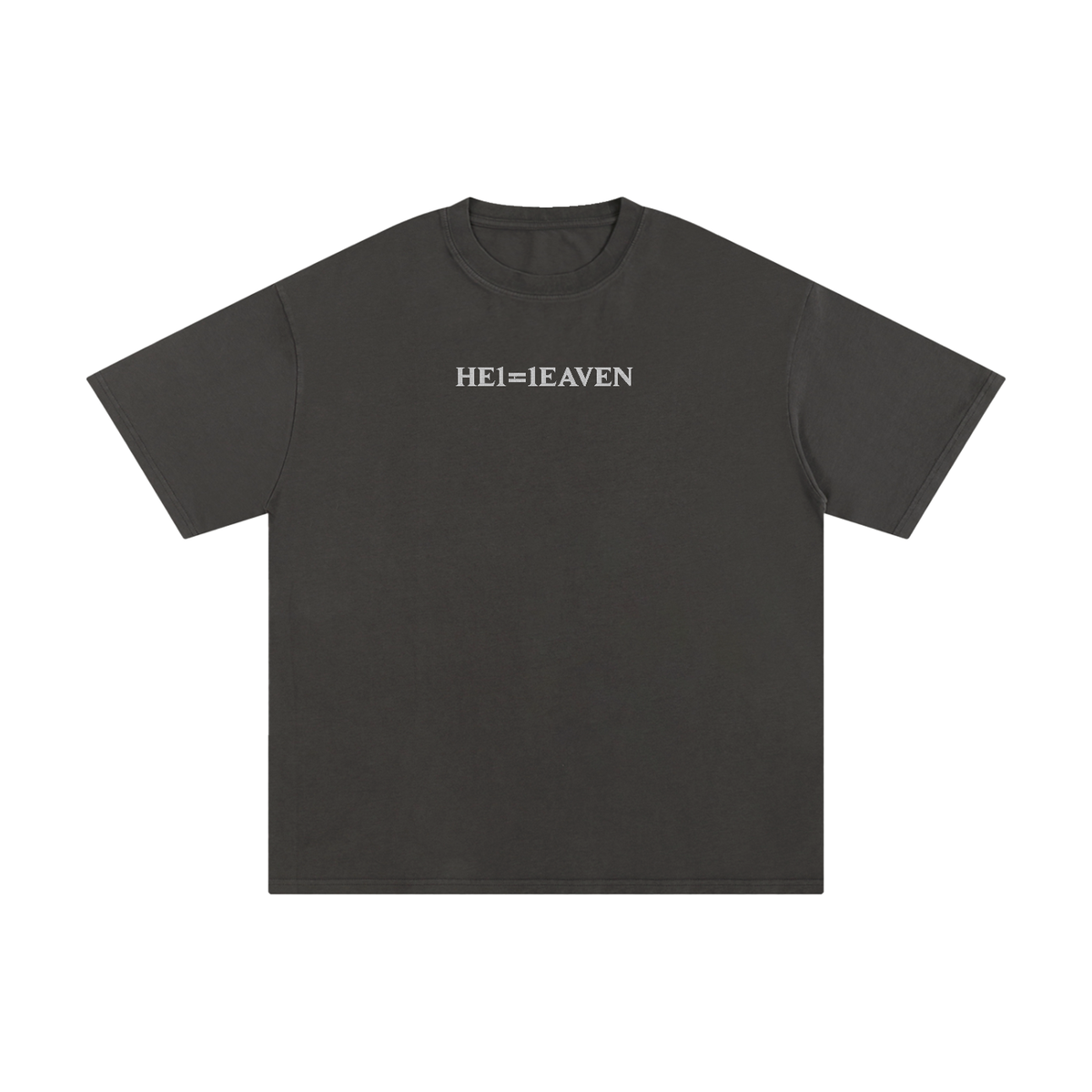HE1=1EAVEN Embroidered Unisex Pure Cotton T-Shirt