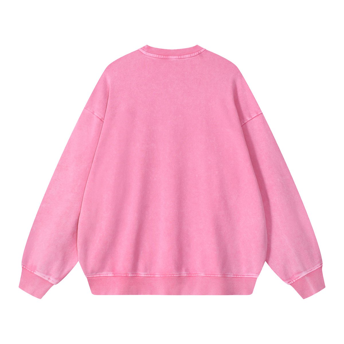 HE1=1EAVEN Embroidered Snow Washed Oversized Sweatshirt