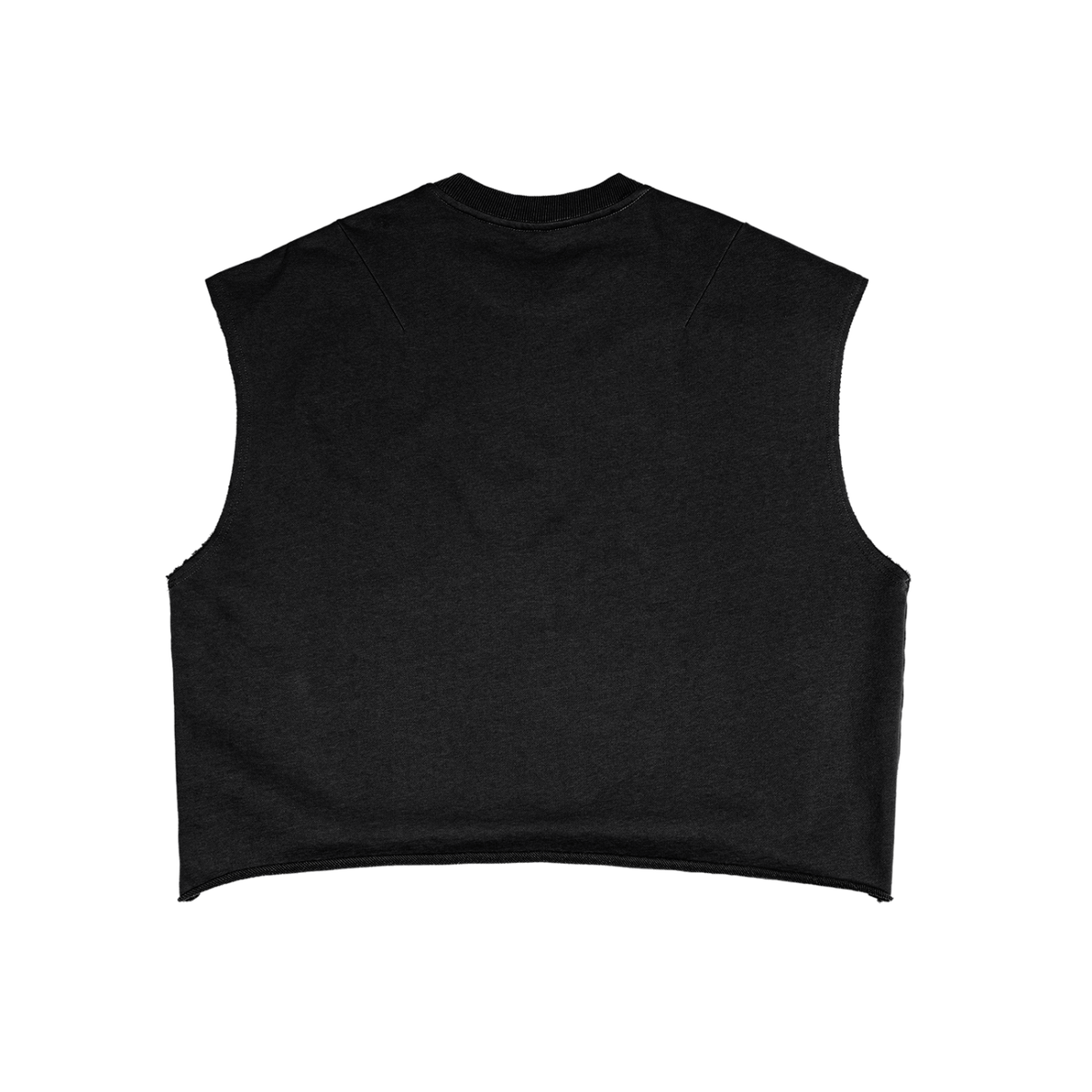 Embroidered French Terry Boxy Tank Top