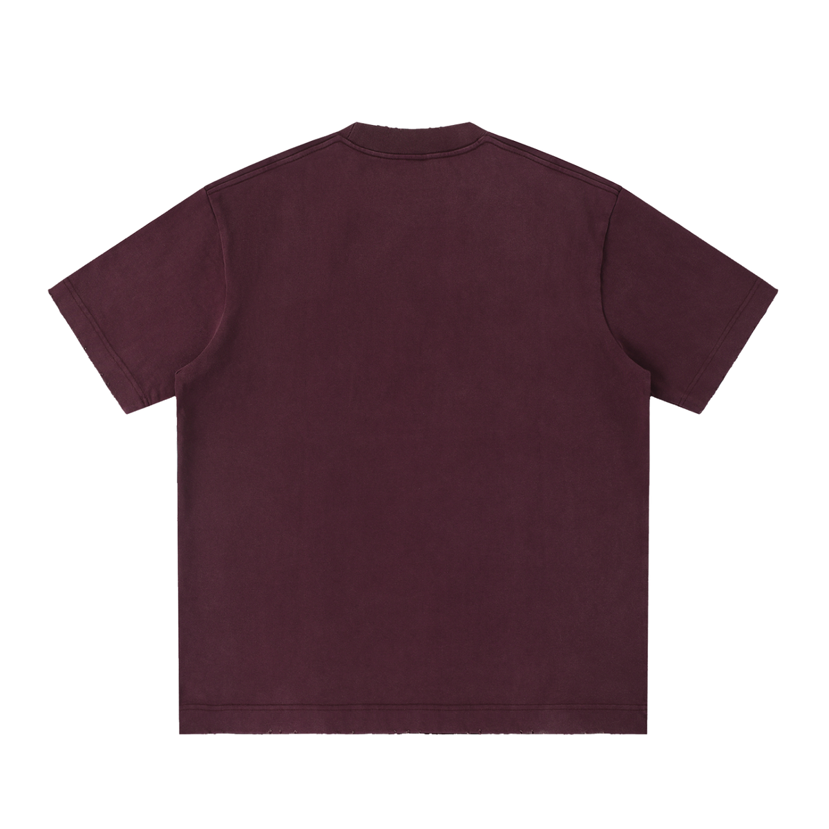 HE1=1EAVEN Embroidered Heavyweight Vintage Washed Frayed T-Shirt